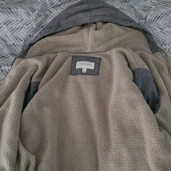 Mens Sherpa lined zip hoodie - Picture 6 of 12